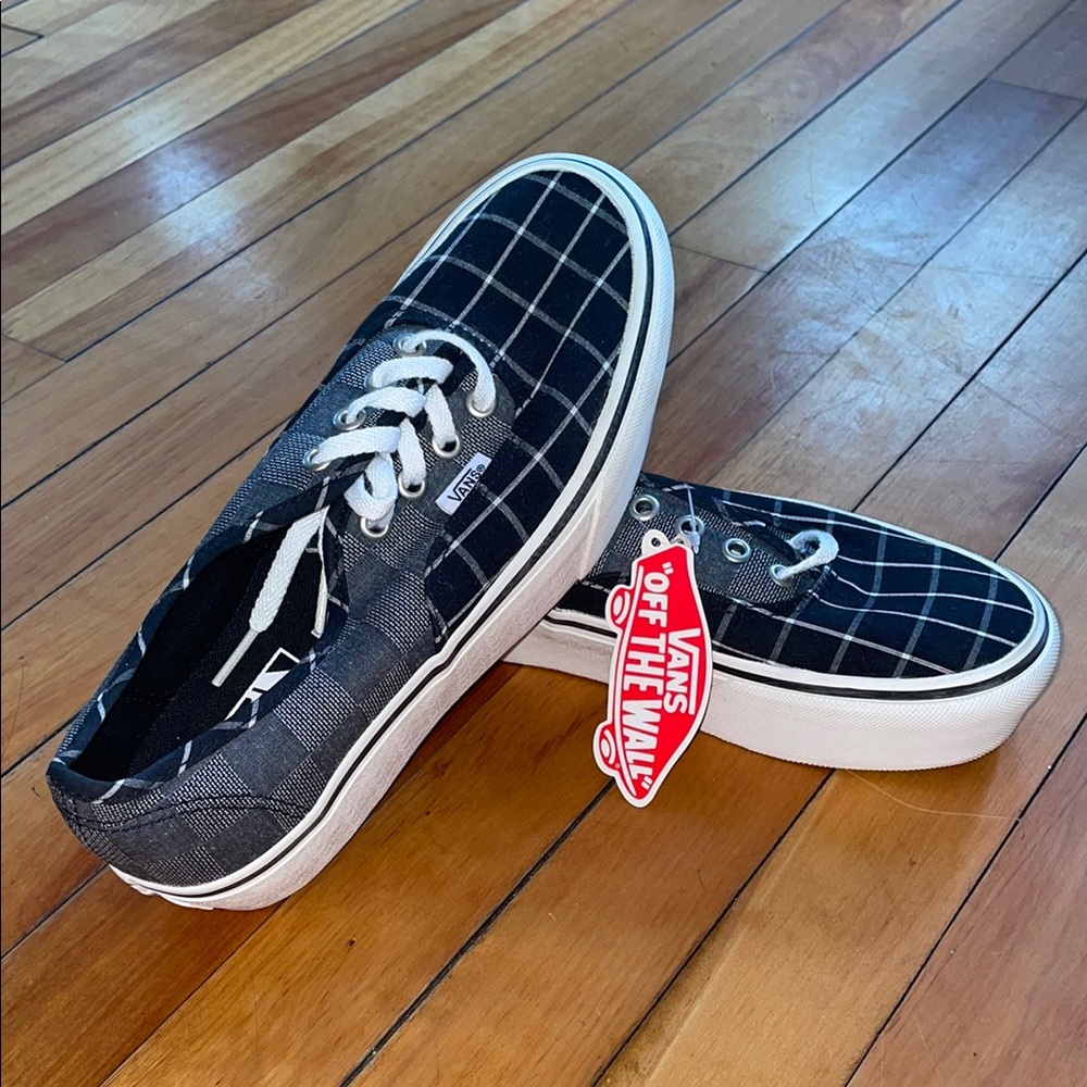 NWT💥Vans Black Checkered Men's Stack-form Sneakers